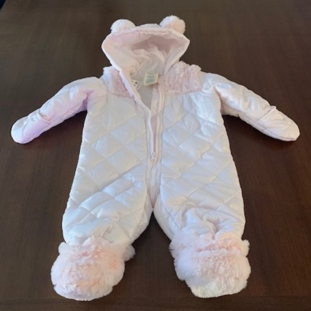 First Impressions Plush Trim Snowsuit - 3 Months